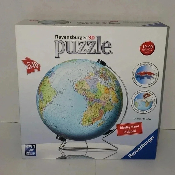 Ravensburger 3D 540 Puzzle Easy Click Technology w Display Stand NWOT - Picture 5 of 9